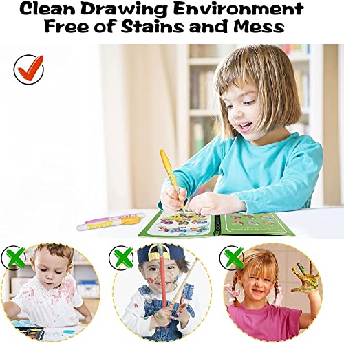 Toy Imagine™ Magic Water Coloring Doodle Book & Magic Pen Reusable | Magic Water Quick Dry Book | Water Colouring Book Doodle with Magic Pen | Painting Board for Children Education Drawing Pad (pack of 1)