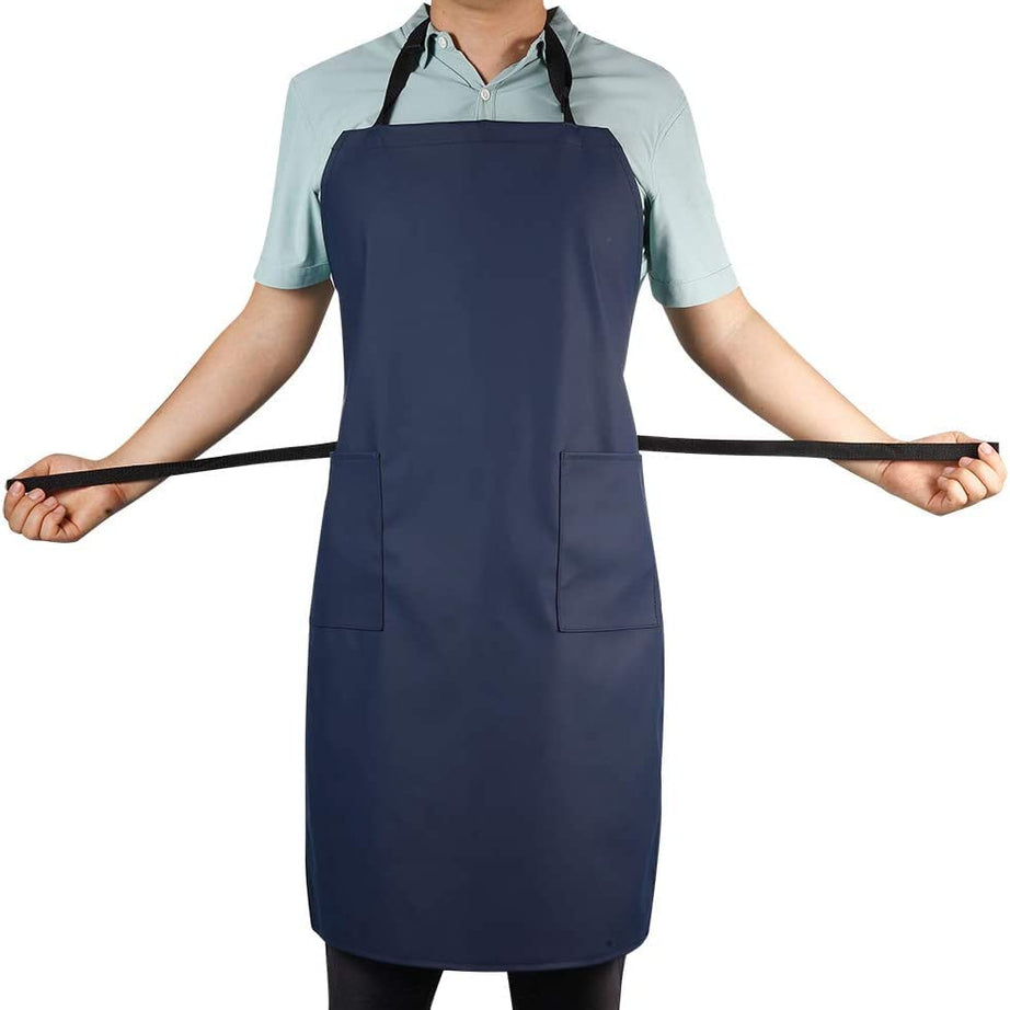 DEBIK® | Waterproof & Dustproof Apron For Dishwashing, Coffee, Dog Grooming, Cleaning Fish, Project-Industrial - Free Size | Unisex| BLUE - (Pack Of 1)