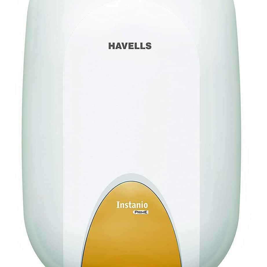 Havells Instanio Prime 25 Litre Storage Water Heater | Glass Coated Tank, Heavy Duty Anode Rod For Rust Protection | Warranty: 7 Year on Tank, Free Flexi Pipes, Free Installation | (White Mustard)