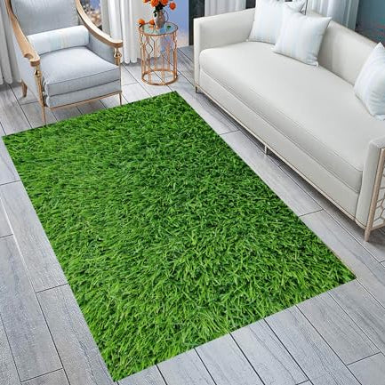 TRENDYRABBIT Trendy Rabbit (1.5X2 FT) 20 MM Density Natural Green Artificial Grass Mat/Carpet/Rug/Doormat for Lawn/Outdoor/Indoor/Balcony/Terrace/Main Door Entrance-TR-125