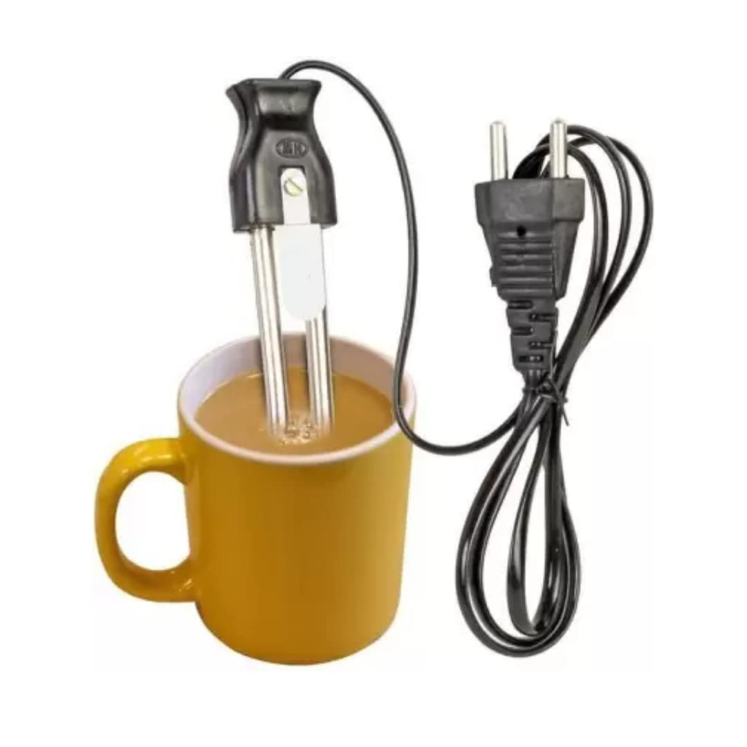 Suzec Mini Immersion Water Heater Rod Small Portable Tea Coffee Milk Soup Mug Cup Heater Warmer Heater Travelling Water Heater (Mini Water Warm Rod)