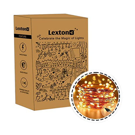 Lexton 5 Meter Copper String Light with USB for Decorations (Warm White)