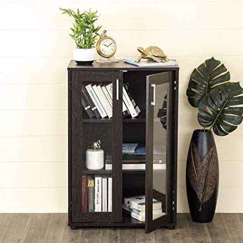 Home Centre Helios Arvis-Giles Engineered Wood Storage Cabinet Oak Chocolate, 2 Doors