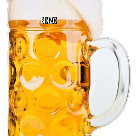 BINZO Glass Big 1300ml, 1000 ml, 600 ml, Extra Large Jumbo Size Beer Mugs with Handle, Multipurpose Mug for Milk, Juice, Oversize German Beer Stein Glasses, Size 1300 ML, Set of 1