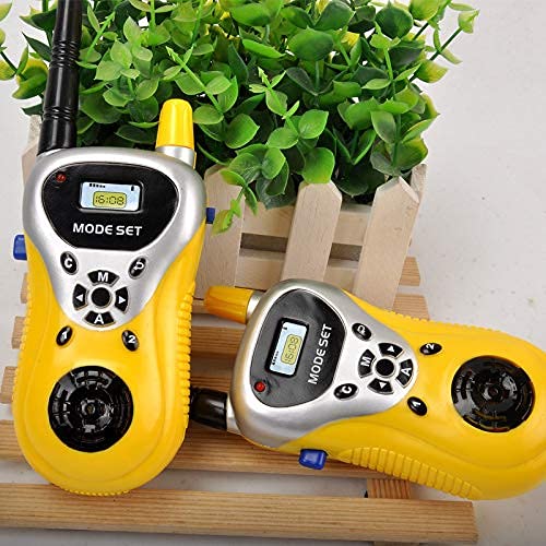 VGRASSP Walkie Talkie Toys for Kids 2 Way Radio Toy for 3-12 Year Old Boys Girls, Up to 20 Meter Outdoor Range Yellow