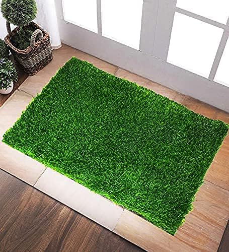 TRENDYRABBIT Trendy Rabbit (1.5X2 FT) 20 MM Density Natural Green Artificial Grass Mat/Carpet/Rug/Doormat for Lawn/Outdoor/Indoor/Balcony/Terrace/Main Door Entrance-TR-169