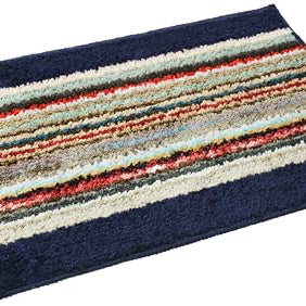 Amazon Brand - Solimo Microfiber Bath Mat | Anti-Skid | 38x58 cm (Blue)