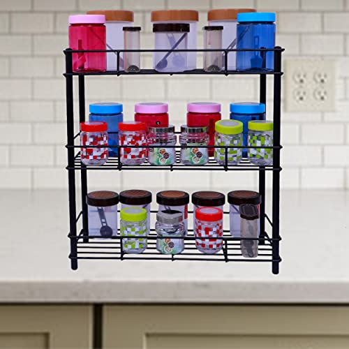 D&V ENGINEERING - Creative in innovation Multipurpose 3 Tier Storage Shelf Rack, Kitchen Countertop Shelf Organizer, Spice Rack