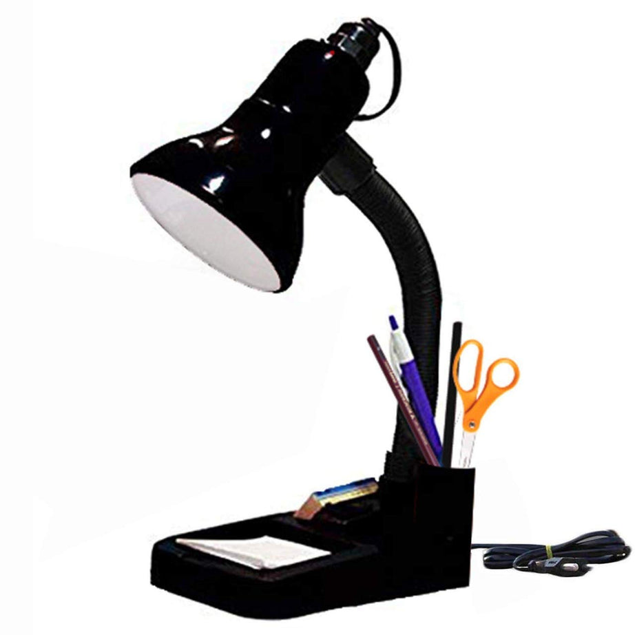 VRCT 50W Electric Table Lamp with Attached Pen Stand, Black