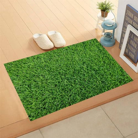 TRENDYRABBIT Trendy Rabbit (1.5X2 FT) 20 MM Density Natural Green Artificial Grass Mat/Carpet/Rug/Doormat for Lawn/Outdoor/Indoor/Balcony/Terrace/Main Door Entrance-TR-17