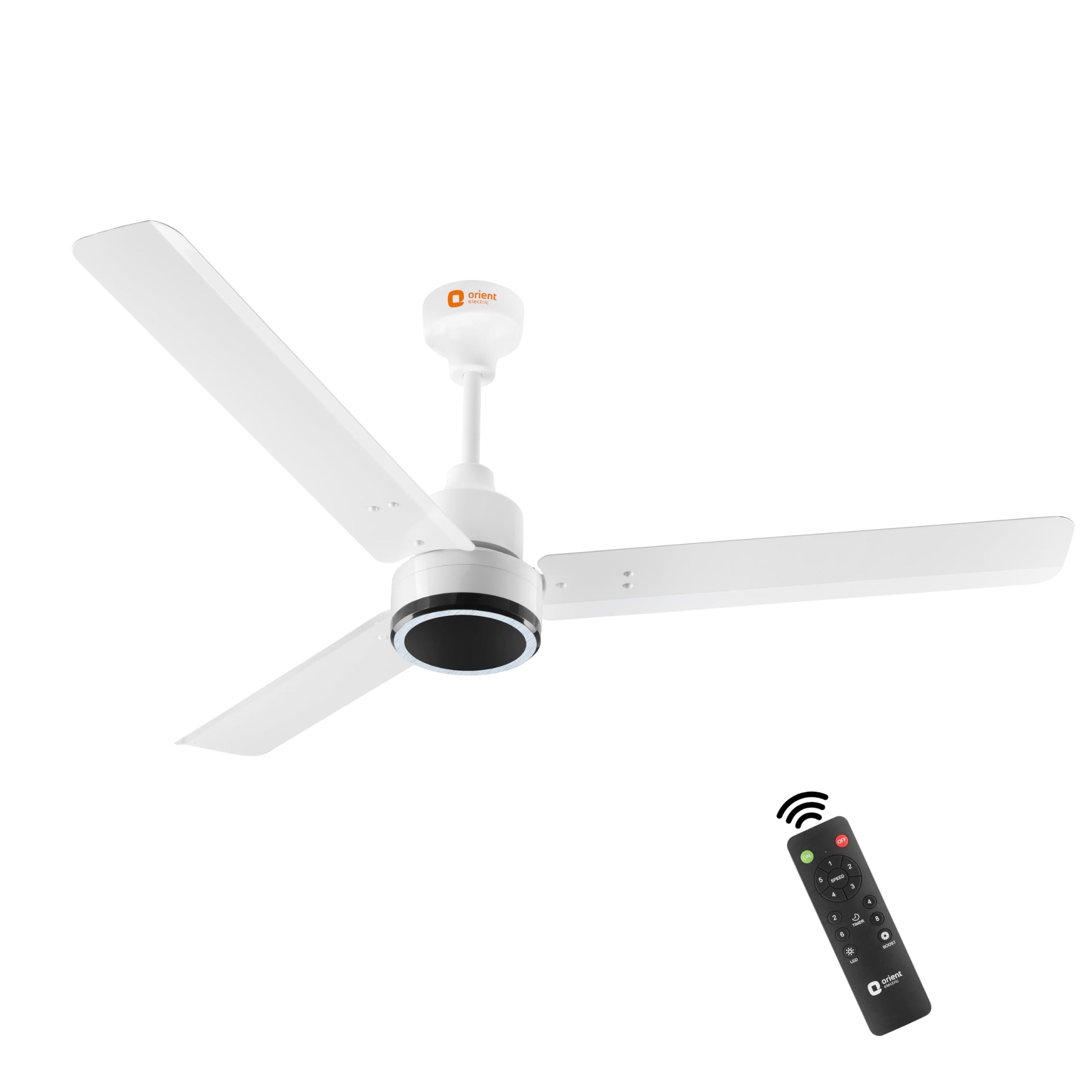 Orient Electric 1200 mm Zeno BLDC | BLDC energy saving ceiling fan with Remote |BEE 5-star rated | Saves up to 50% on electricity bills | 3-year warranty by Orient | White, pack of 1