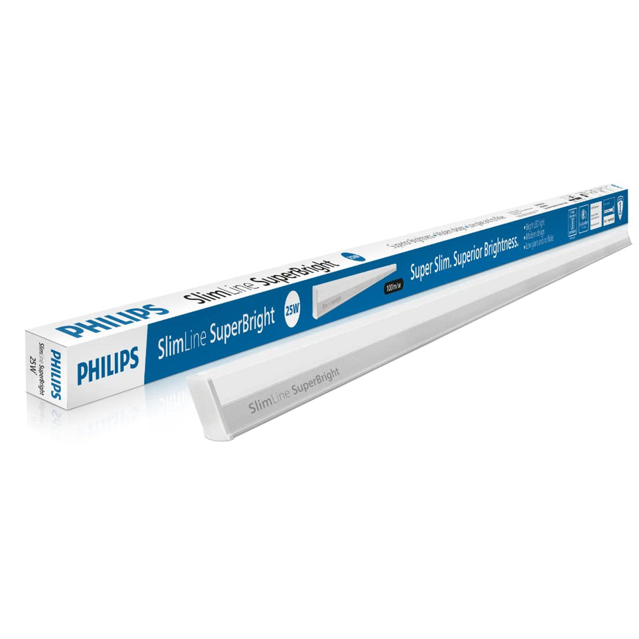 PHILIPS 25-watt LED Batten/Tubelight | Slimline Superbright Compact 4-ft LED Batten for Living Room & Bedroom | Cool Day Light, Pack of 1