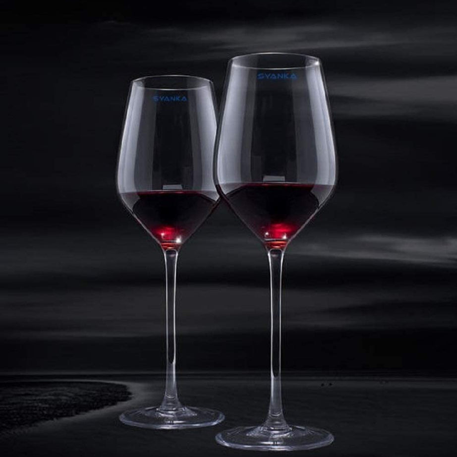 SYANKA Italian Premium Glass Wine Glass - Set of 2, Clear, 330ml