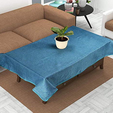 Linen Basics Jute Classic Heat Resistant Rectangular Table Cover (Blue, 36 X 54 inches, Pack of 1)