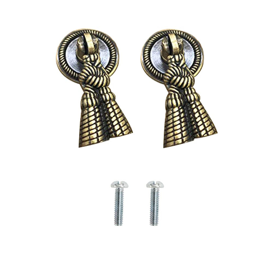 VOLO Antique Brass Cabinet/Wardrobe/Cupboard Drawer Kadi/Knob/Pull Handle for Home/Office/Commercial Space (JN-120, 2 Pcs)