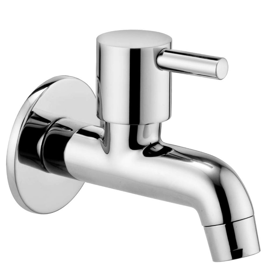 ALTON GRC3705 Brass Bib Cock Short Body with Wall Flange, Chrome Finish