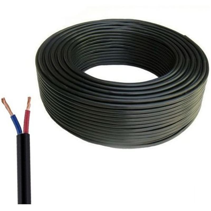 Lapras [ LIMITED 15 YEARS WARRANTY ] Double Layer Flat 2 core Copper Wires Cable 1mm for Domestic and Industrial Electric Connections up to 1500 watts (Colour May Vary) 5 Feet