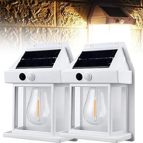 KRIKU EXPO (1Pcs Wireless Dusk to Dawn Porch Lights Fixture, 3 Modes & Motion Sensor, Waterproof Exterior Lighting with Clear Panel for Patio Fence Outside. (White)