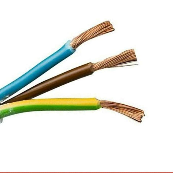 INDRICO® 3 Core Round Copper Wires and Cables (1.5 Sq. mm) For Domestic and Industrial Electric Connections(Colour May Vary) (10 Meter)