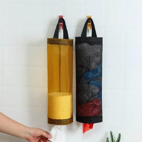 Ceridwen 1 PC Kitchen Wall-Mounted Garbage Bag Storage Bag, Household Debris Extraction Box Storage Bag, Large Capacity Plastic Bag, Grocery Bag Holder Dispenser, Home Kitchen (ROUND)