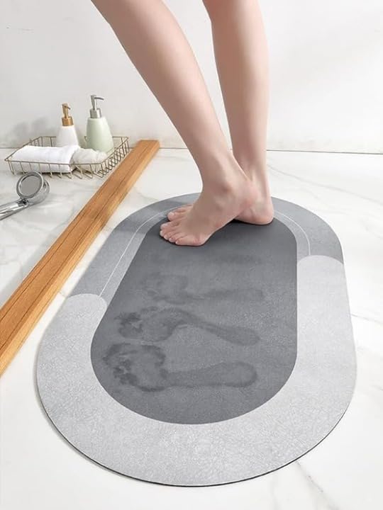 HomeCloud Super Absorbent Floor Mat – Perfect for Bathrooms, Doormats, and Office Spaces! Soft Cushion Mat with Quick Dry Dirt Barrier| 4.5mm Thick (40x60cm, Grey)