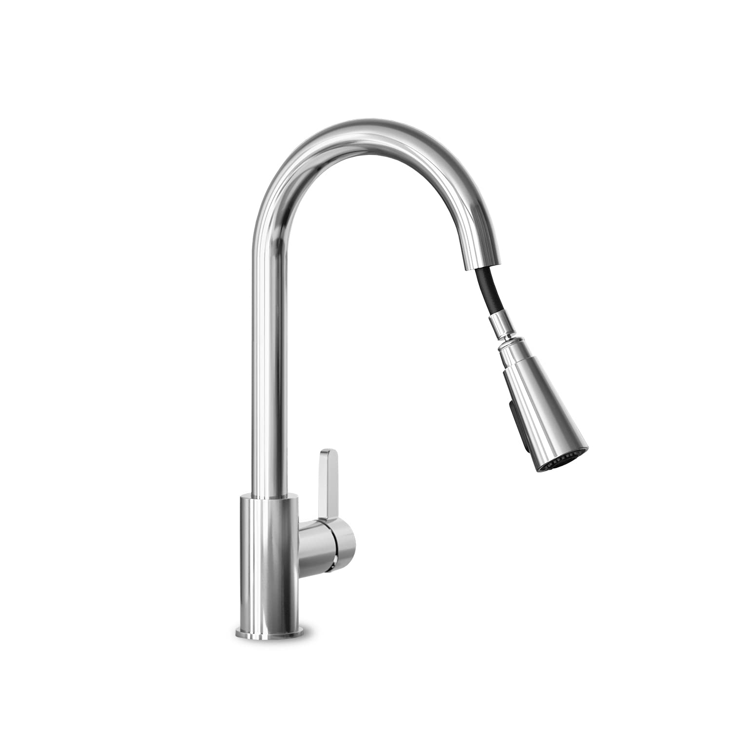 Kohler Atom Pull-Down Kitchen Tap, 2 Sprays - Aerate and Ring Shower, Brass, Polished Chrome