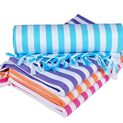 Sathiyas Cotton Non-Terry Bath Towel 480 GSM Ultra Absorbent Super Soft and Comfortable-Quick Drying Towel (Set of 4, Lavender, Blue, Orange, Pink, 75 cm X 150 cm)