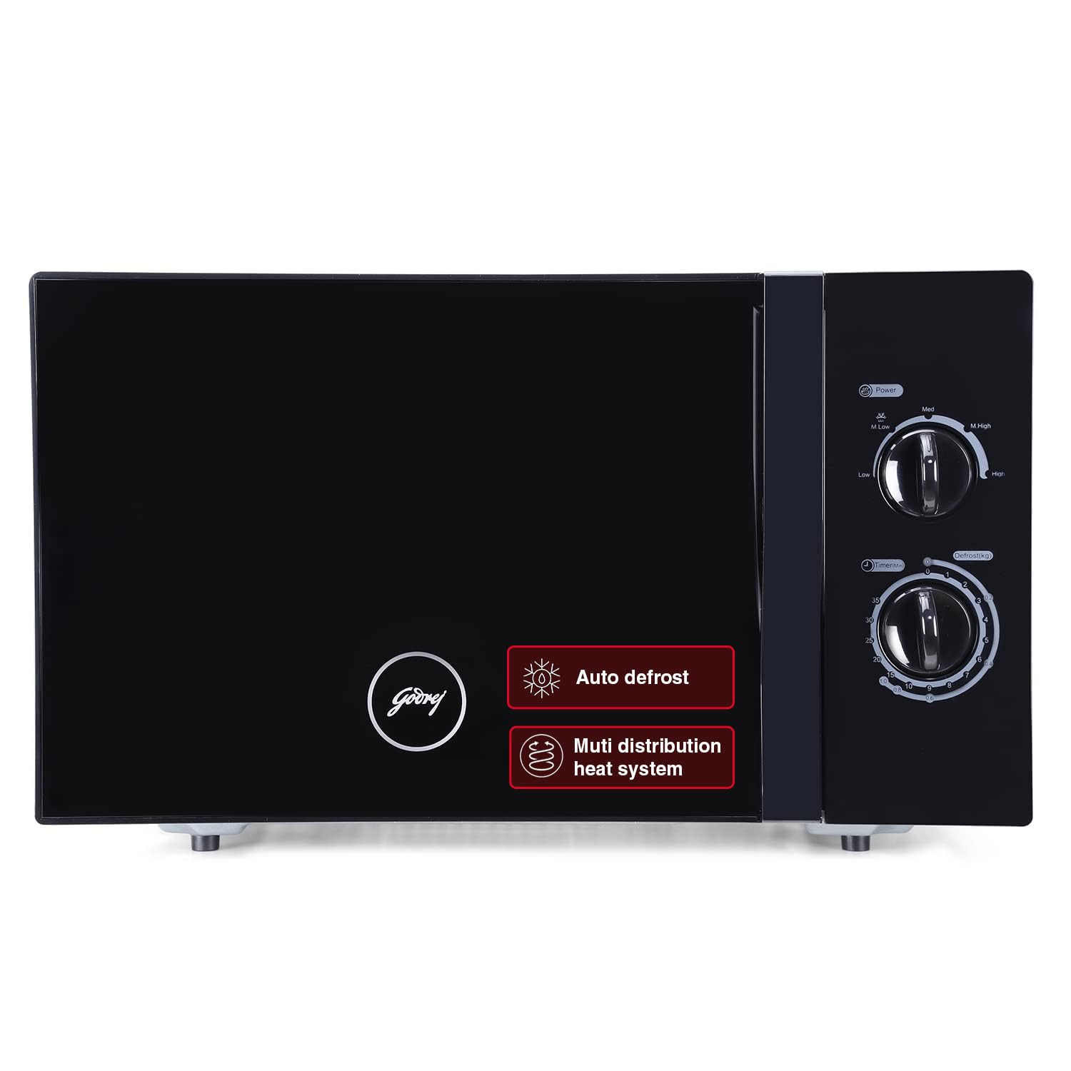 Godrej 25 L Solo Microwave Oven (GMX 725 SP1 TM Mirror, Multi distribution heat system), Black