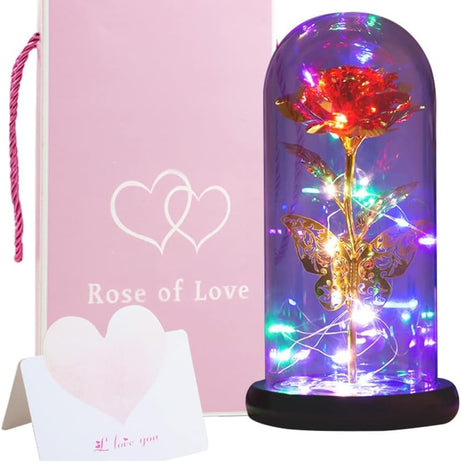 SNAPTRON Gifts for Girlfriend, Wife, Love - Marriage for Wife Rose dome - Valentine Gift for Girlfriend/Cute Birthday Gift for Wife Special Love