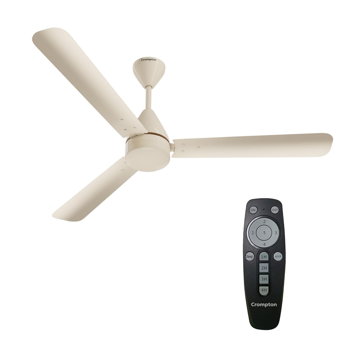 Crompton Energion Hyperjet 1200mm BLDC Ceiling Fan with Remote Control | High Air Delivery | Energy Saving |Ivory