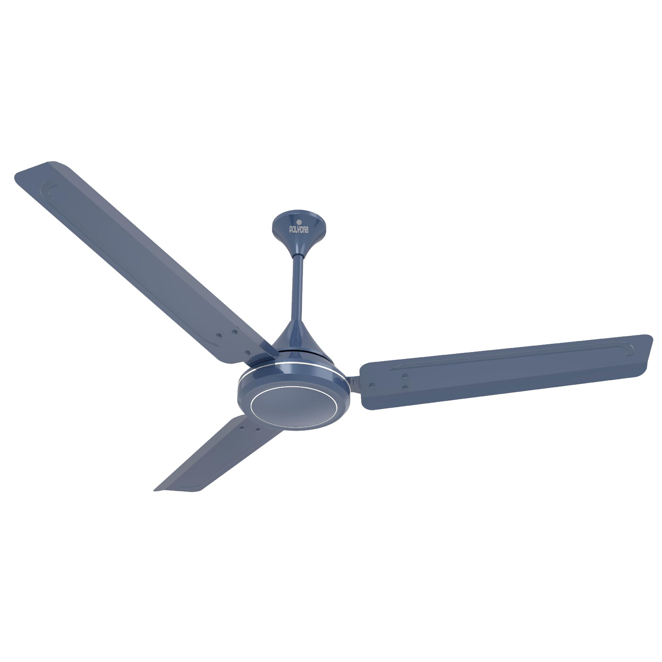 Polycab Charisma Plus 1200 mm high Speed Ceiling Fan | 100% Copper Winding Motor | Corrosion Resistant G-Tech Blades | Star Rated | 52 Watt | 2 years warranty【Classic Blue】