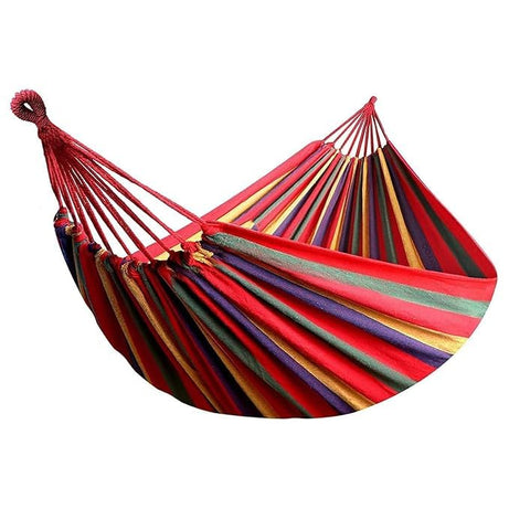 DIPDEYCamping Hammock Swing Cotton Fabric Portable Travel Tree Hanging Bed Indoor Outdoor Garden Beach Sleeping Jhula for Baby Adults Men & Women