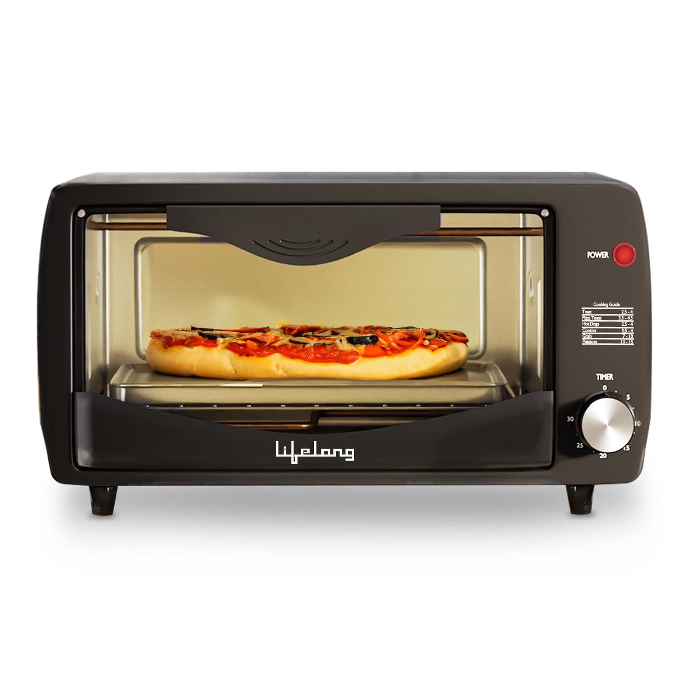 Lifelong OTG 9 Litre - Electric Oven Toaster Griller for Kitchen, Contant Temp - 1100W Auto Shut Off & 30 Min Timer Control - Machine for Baking Pizza, Cake, Grilling Chicken & Toasting Bread (LLOT09)