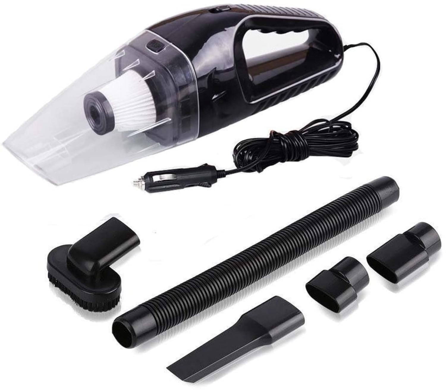 PESOMA Portable & Corded High Power Car Vacuum Cleaner for Car Cleaning Car Accessories, DC 12V, 120W 5.5 KPA, Vacuum Cleaner for Car-Kids and Students for Kids (Black)