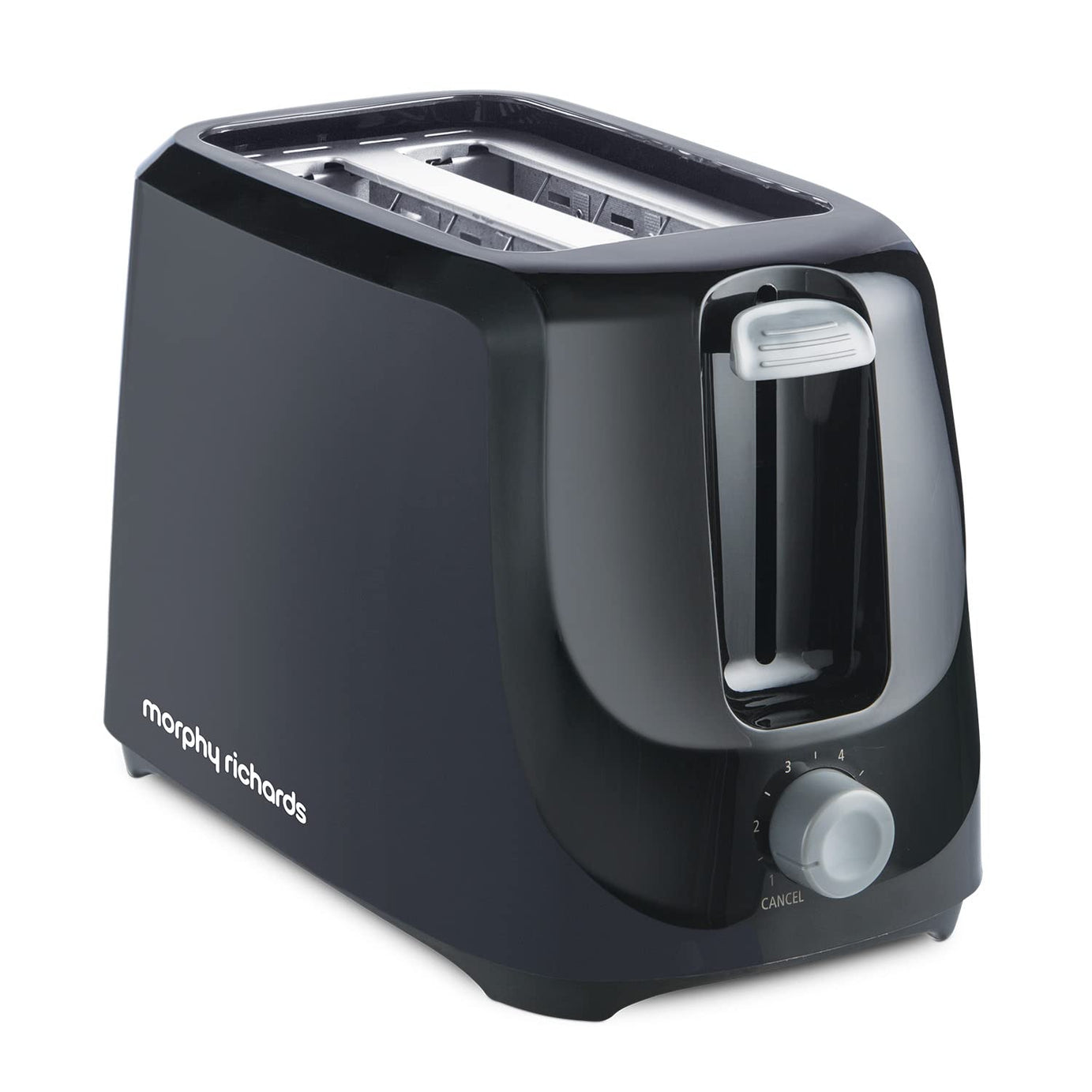 Morphy Richards AT 200 Bread Toaster|700W Toaster 2 slices|6 Different Browning Controls|Removable Crumb Tray|Cool Touch Body With Anti-Skid Feet|Wider Slots & Hi-Lift Feature|Black