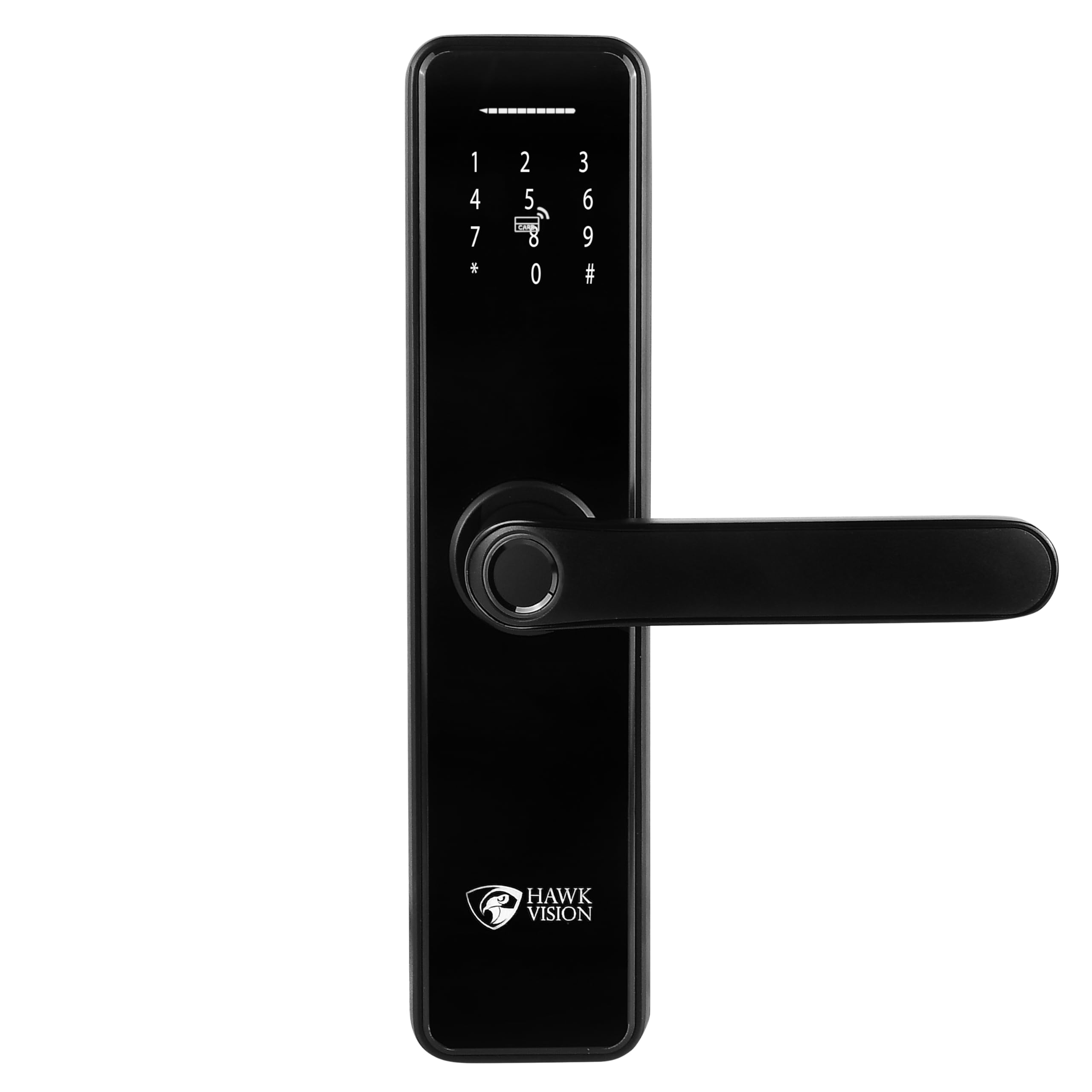 HAWKVISION Fingerprint Smart Digital Door Lock with 5-Way Unlocking Smart Door Lock Door Locks for Main Door, Door Lock for Bedroom/Door Lock Handle Lock/Fingerpribnt Lock/Keys Lock