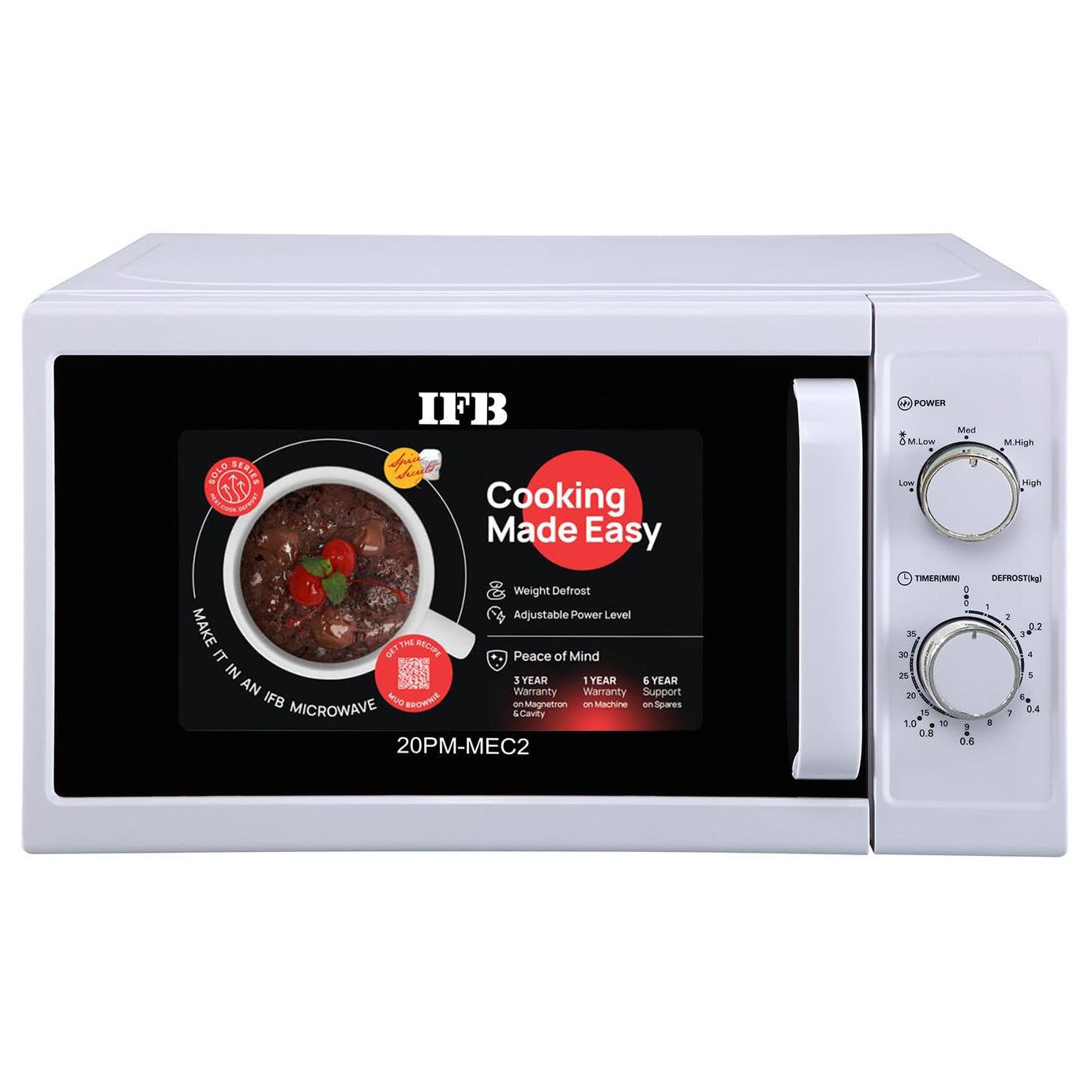 IFB 20 Litre Solo Microwave Oven (20PM-MEC2) White