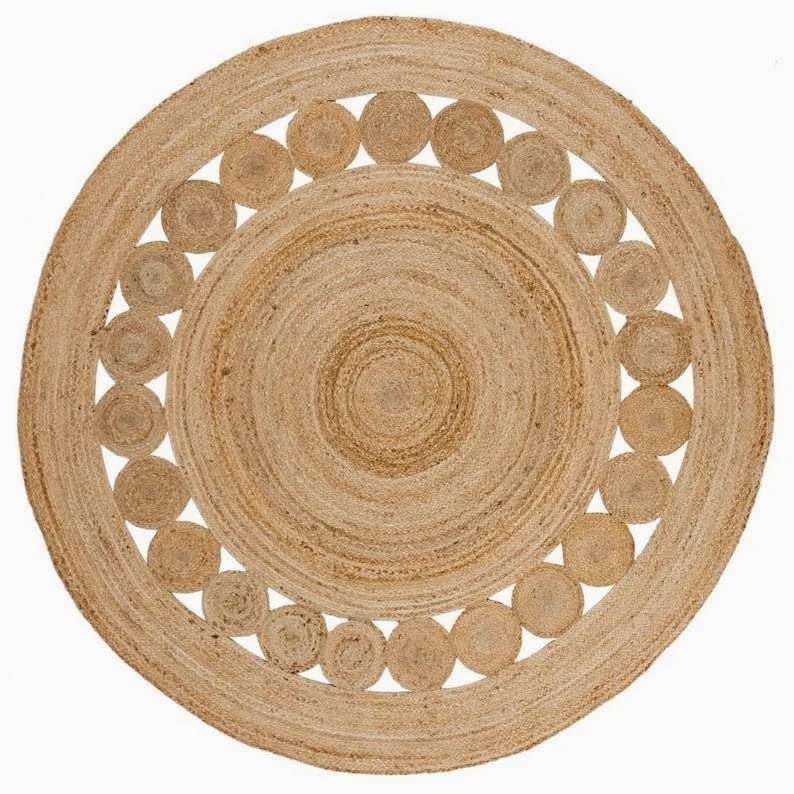 CalaniKA Floor Rug | Jute |(Beige) | Jute doormat |Jute rug | Jute carpet | beige carpet | home decor | carpet | living room decor