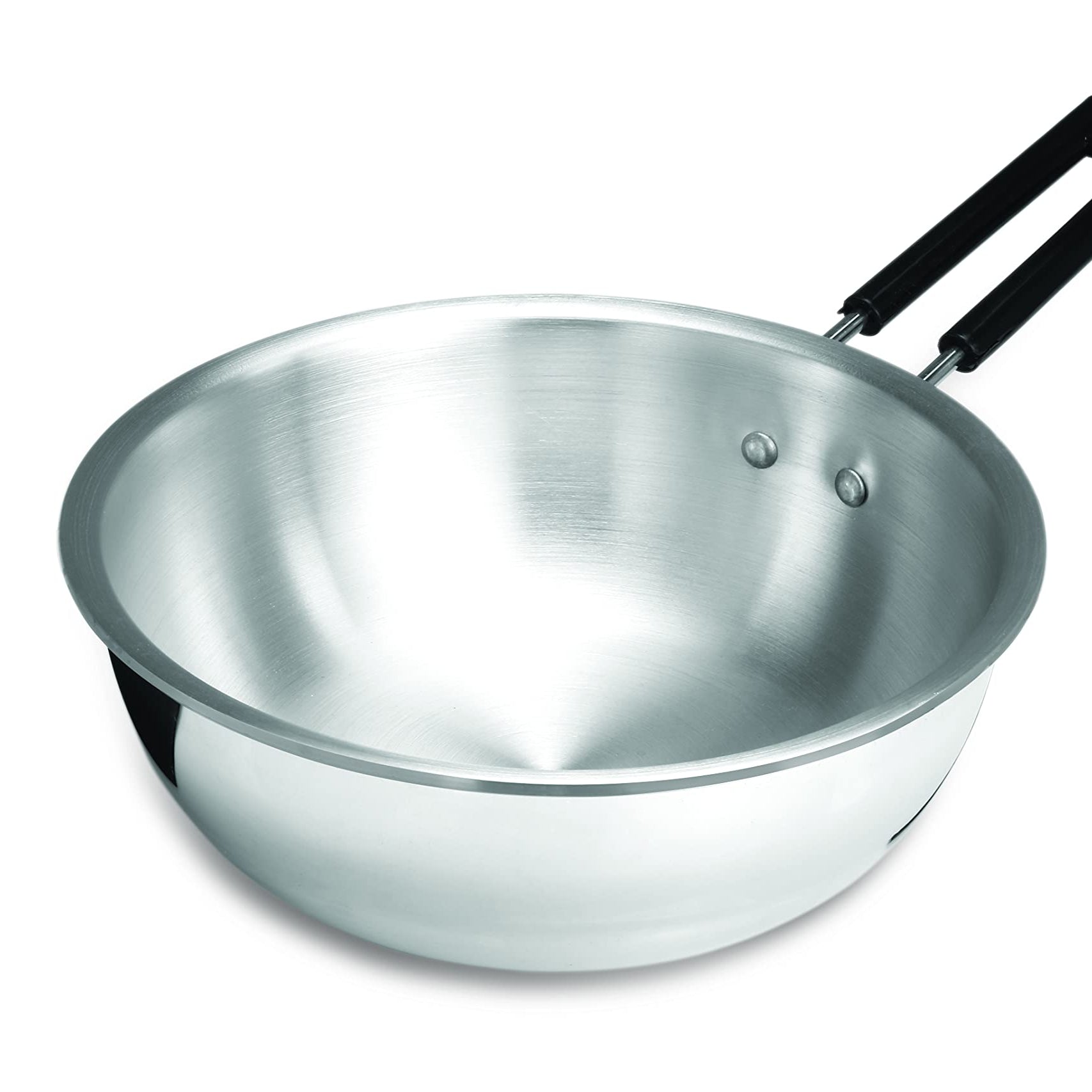 Martin Aluminium Wok Kadhai 10 No. (18 CM) Mirror Finish 1.25 Ltr. | Thicknes 3.25 mm | Gas Stove Friendly