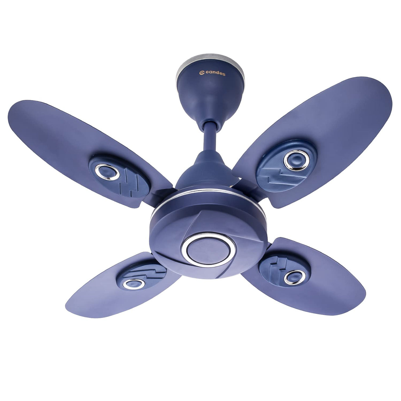 Candes Nexo Designer 600 mm /24 inch High Speed Ceiling Fan | BEE Star Rated, Noiseless & Energy Saving | Small Fan for Kitchen, Balcony & Small Room | 1+1 Year Warranty | Silver Blue