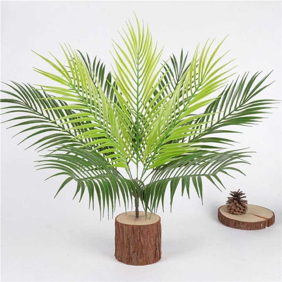 Garden Hub Silk Artificial Palm Plants/Tree Leaves Bunch For Home Decor (Without Pot,50Cm) (Areca Palm, 1), Green