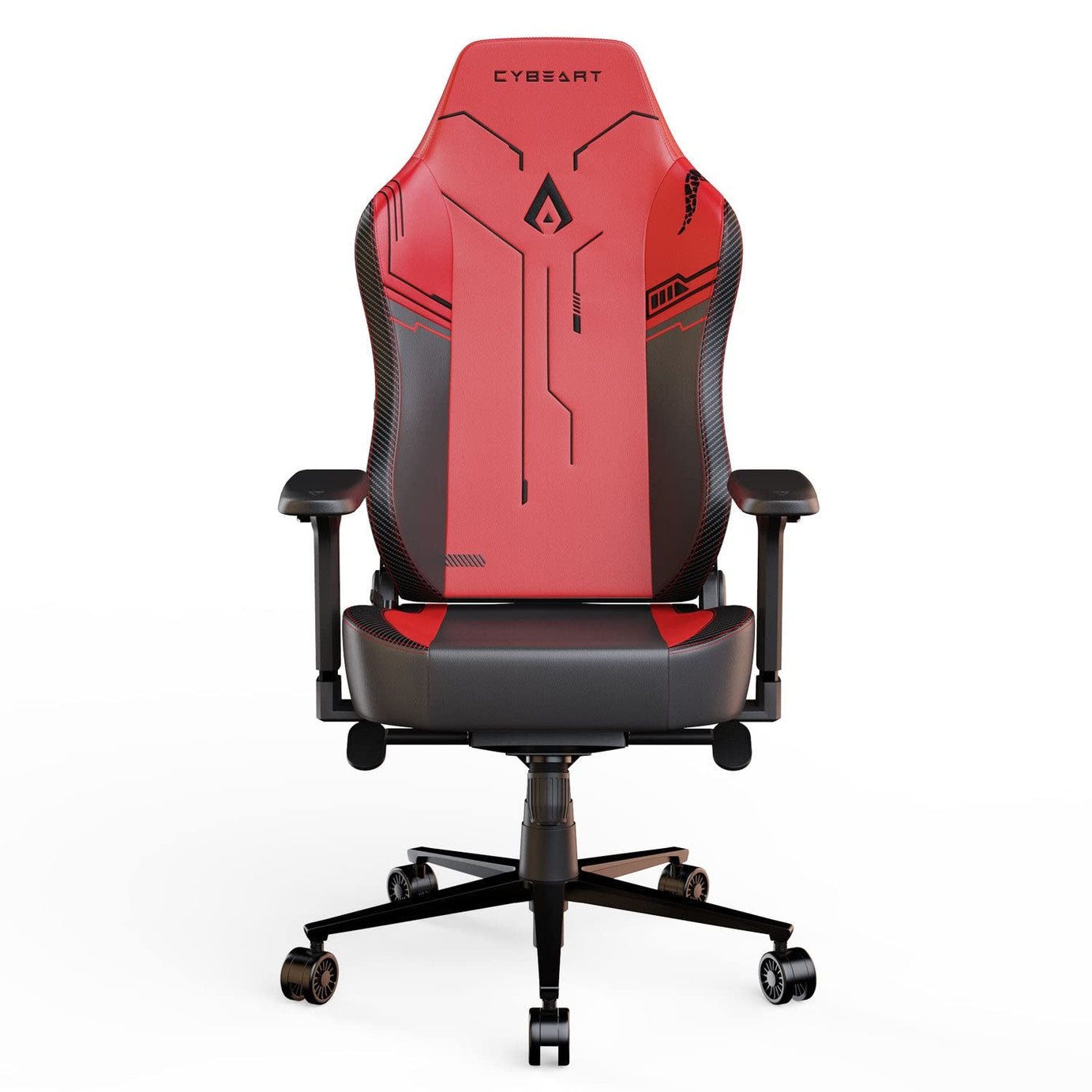 Cybeart | Apex Signature Edition (Red) Gaming/Office Chair | 4D Armrest | Inbuilt Lumbar Support | Supreme PU Leather, Ergonomic, Recline & Tilt