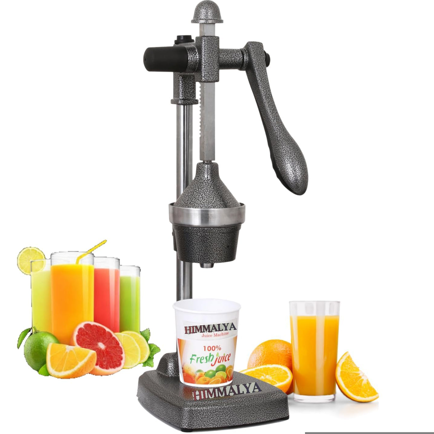 Himmalya Aluminium Hand Press Citrus Fruit Juicer,Cold Press Juicer, Manual Hand Press Juicer and Squeezer for Fruits and Vegetables - Big Made in India