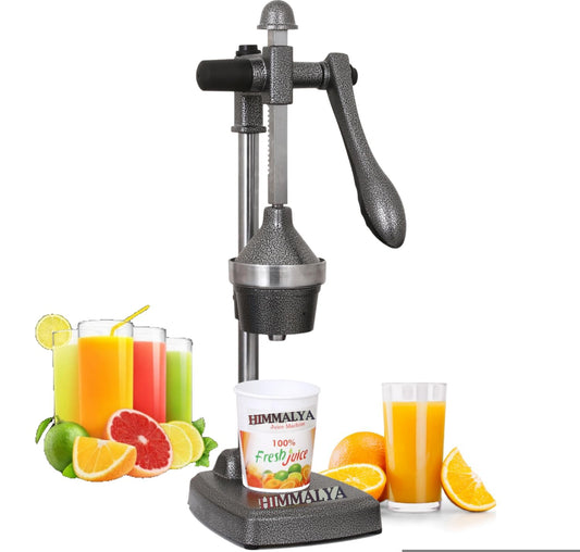 Himmalya Aluminium Hand Press Citrus Fruit Juicer,Cold Press Juicer, Manual Hand Press Juicer and Squeezer for Fruits and Vegetables - Big Made in India