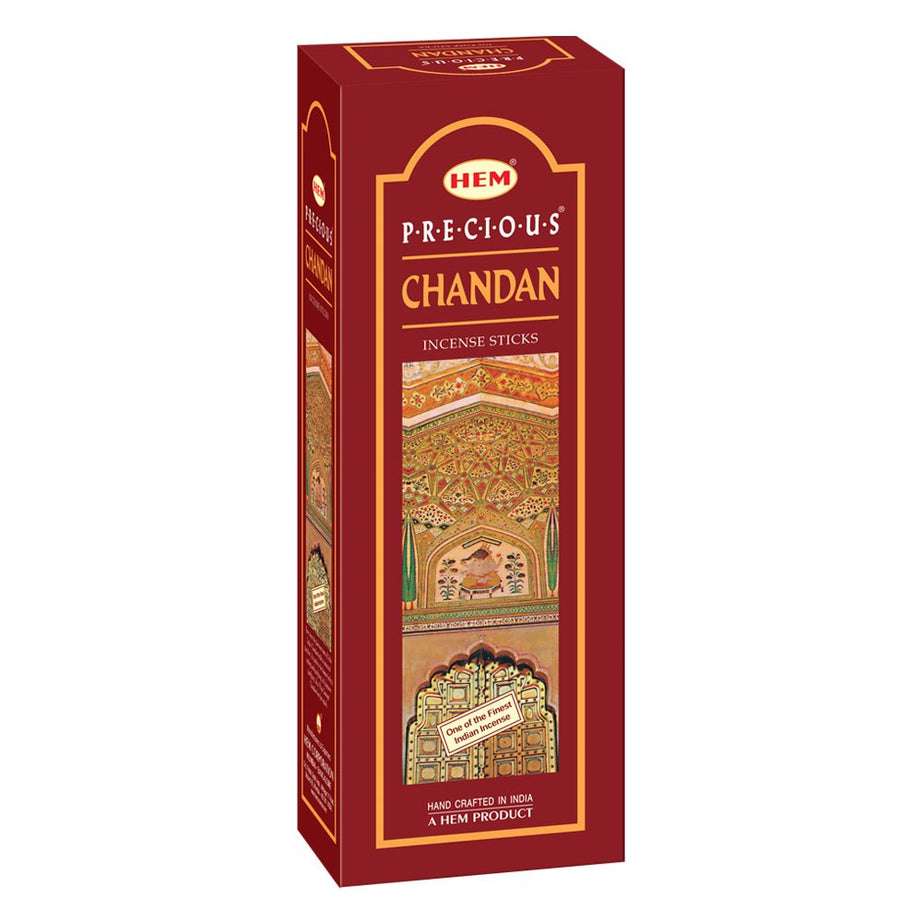 HEM Precious Chandan Incense Sticks | Agarbatti for Home Freshness, Prayer, Positive Energy & Yoga Meditation | Pooja Item for Home | Burning Time - 35-40 Minutes |120 Sticks (Handcrafted & Low Smoke)