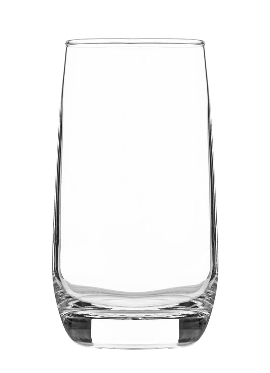 Bar&More | Musica | Premium Cocktail Glass | Set of 6 | 335ml & 300g | Martini, Negroni, Margarita, Daiquiri Glass | Glassware Gift Set | Elegant Tall Crystal Highball Juice Glasses