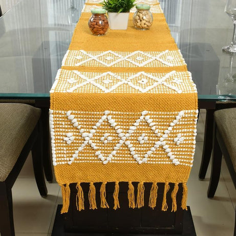 MEHAR KART Cotton Handmade Table Runner Resistance and Washable Table Runner/Linen/Centre for Dinning /Eating Area|14x72 Inch