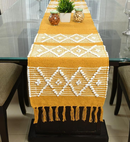 MEHAR KART Cotton Handmade Table Runner Resistance and Washable Table Runner/Linen/Centre for Dinning /Eating Area|14x72 Inch