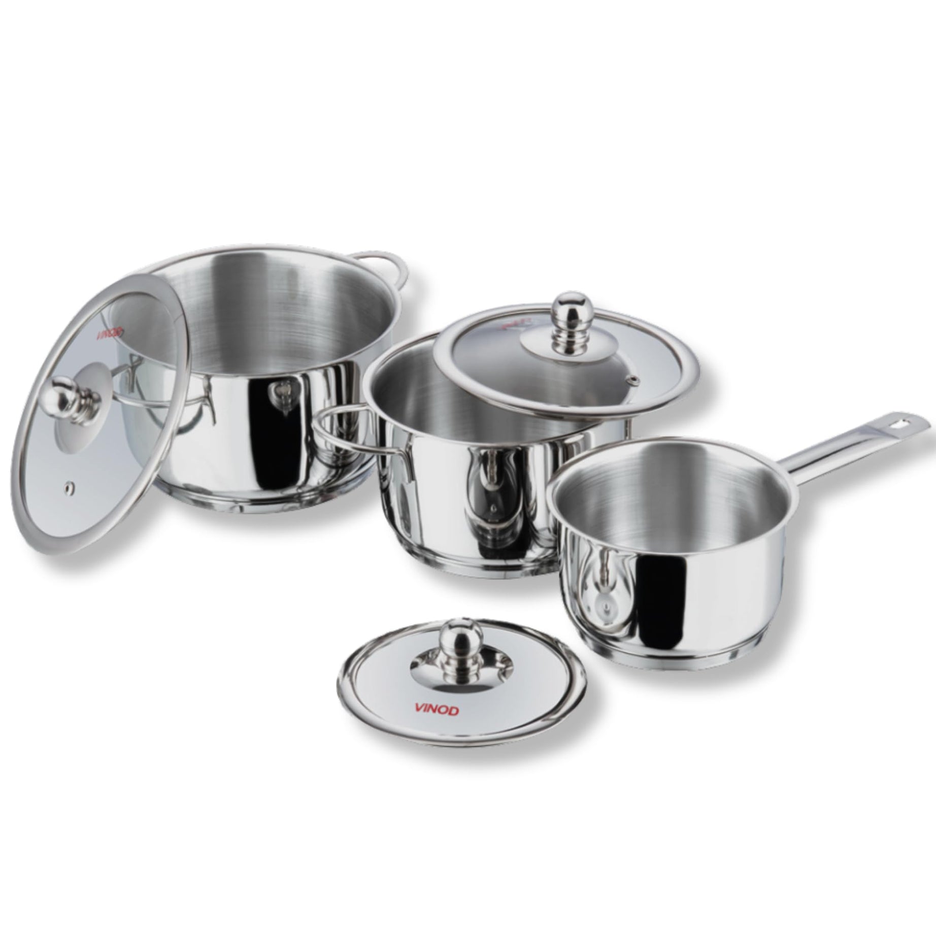 Vinod Cookware Induction Friendly Tuscany Set, 3-Pieces