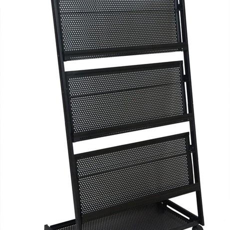 Lepose Sai 4-Tray Magazine Display Stand Organizer Rack, 24Inch (Black)